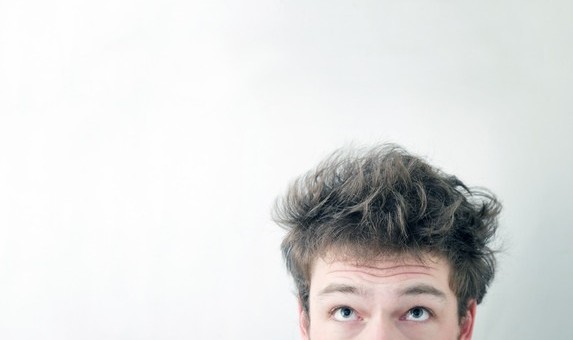 Man-looking-up