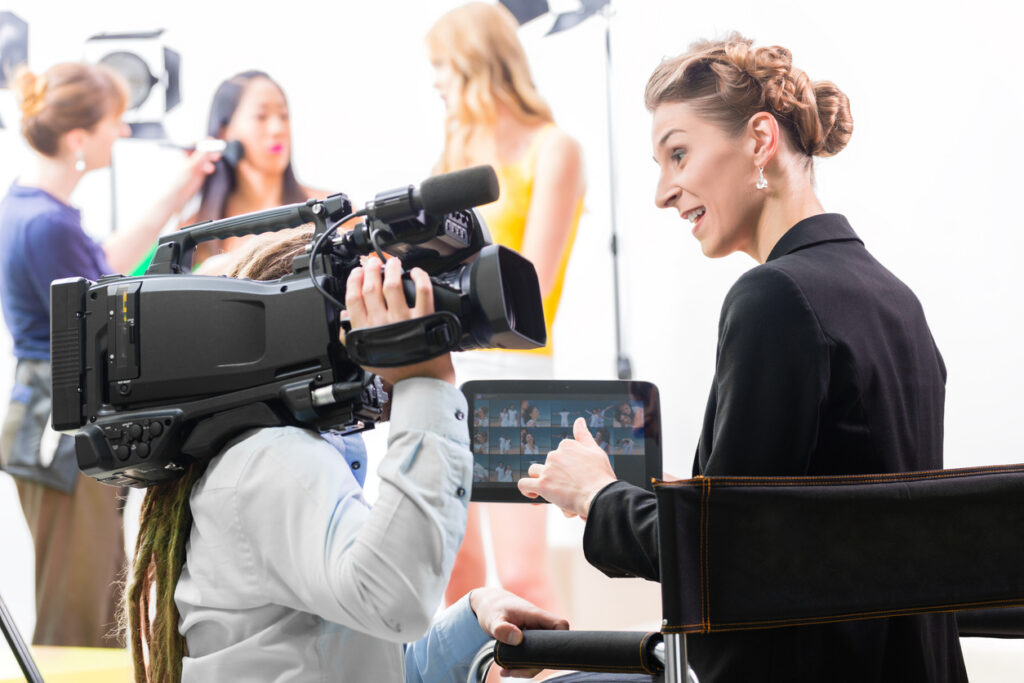 Behind the scenes of a professional corporate video production for an Australian tech company.